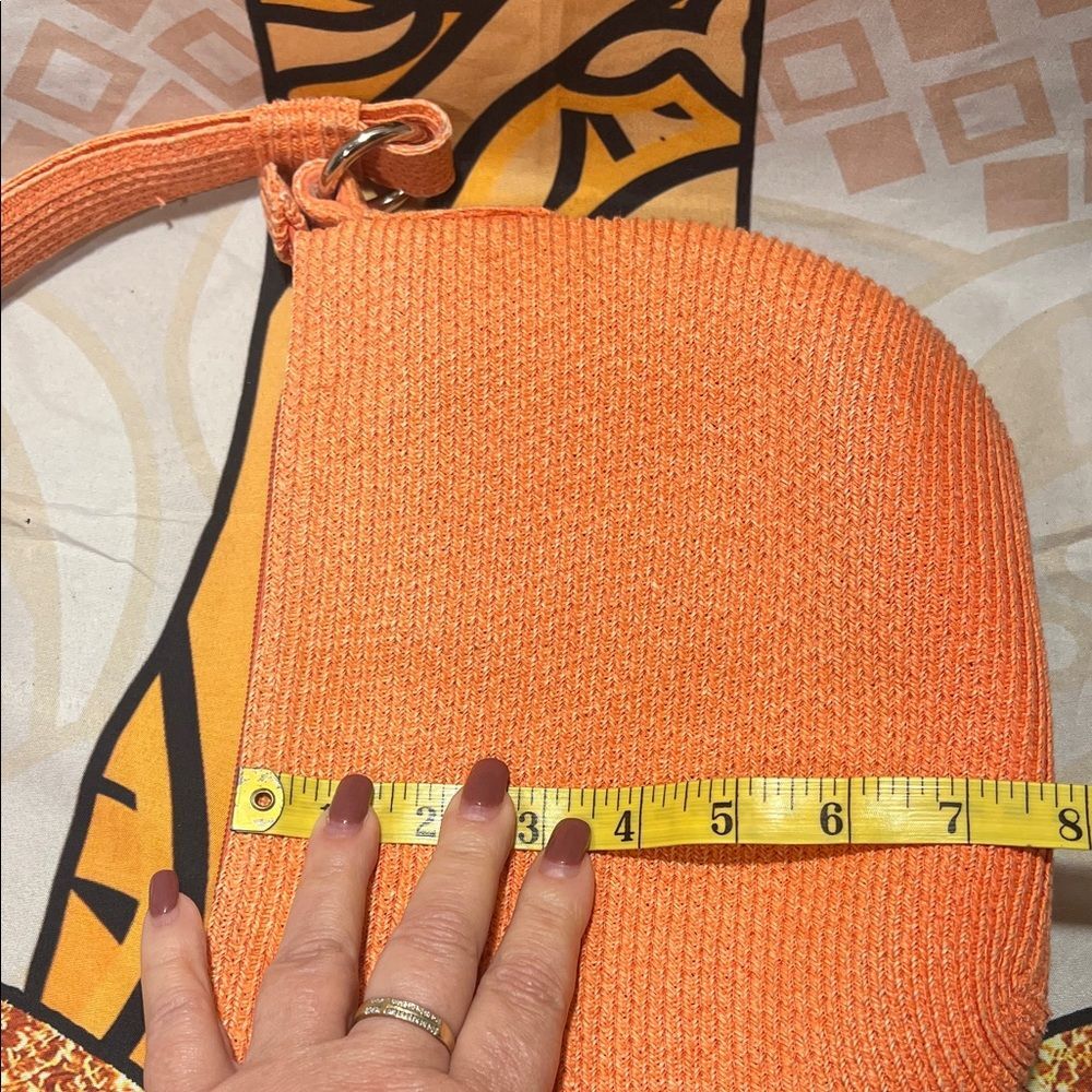 Talbots Small Woven Coral Shoulder Bag RN#29219 - Picture 13 of 15